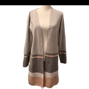 Apt. 9 Long Open Cardigan Sweater Women’s Small Cotton Blend Cozy Pink